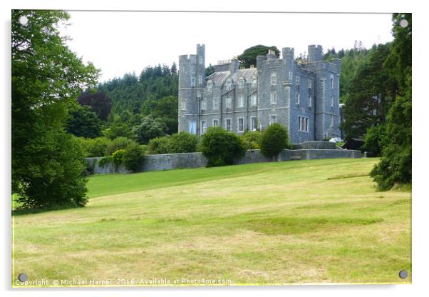Castlewellan Country Park and Castle Acrylic by Michael Harper