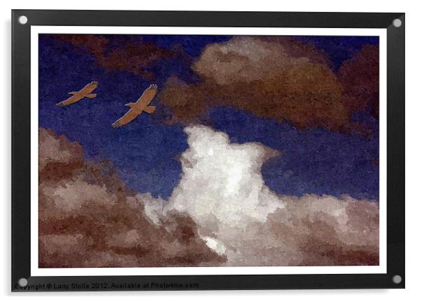 Montana Birds, and Sky Acrylic by Larry Stolle