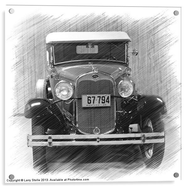 OLD FORD CAR Acrylic by Larry Stolle