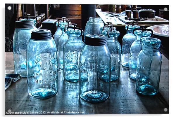 Antique Mason Jars Acrylic by Mark Sellers