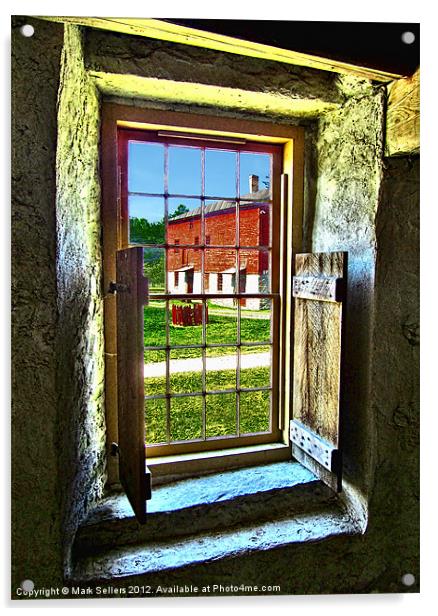 Stone Barn Window Acrylic by Mark Sellers