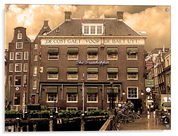 The Grasshopper Hotel -- November in Amsterdam SEP Acrylic by Mark Sellers
