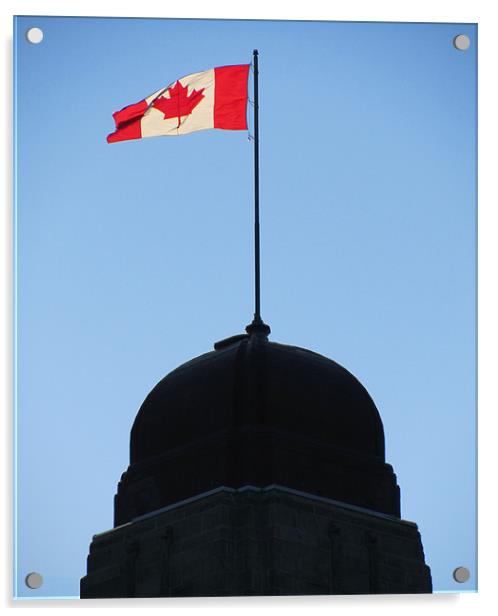 Canadian Flag (1) Acrylic by Mark Sellers