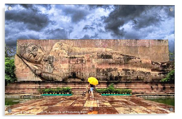 Reclining Buddha Acrylic by Mark Sellers