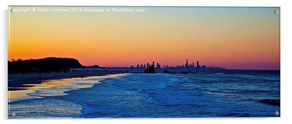  Surfers Paradise Acrylic by Sean Foreman