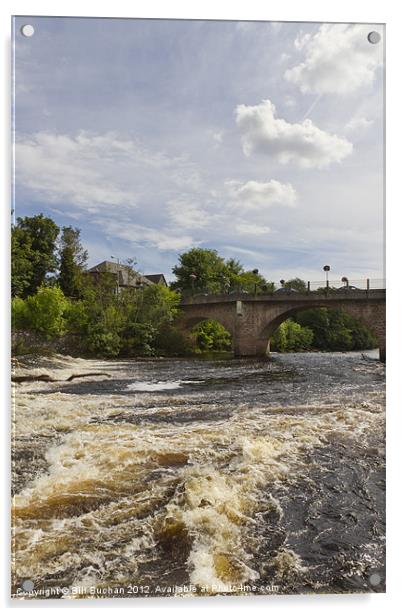 Blairgowrie Bridge and River Ericht Acrylic by Bill Buchan
