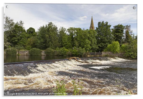 River Ericht at Blairgowrie Acrylic by Bill Buchan