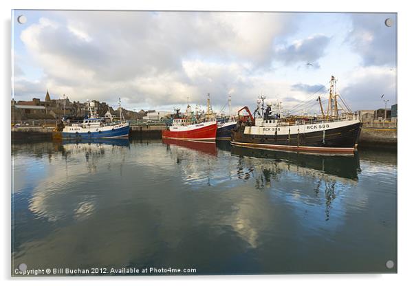 Fraserburgh Harbour Scene Photo Acrylic by Bill Buchan