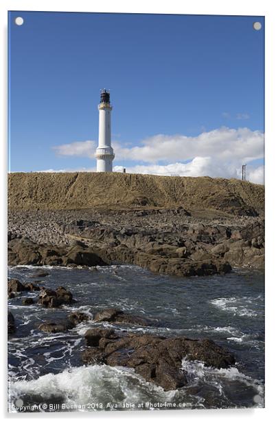 Girdleness Lighthouse Rocks Photo Acrylic by Bill Buchan