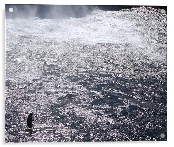 Fishing Iceland Acrylic by david harding