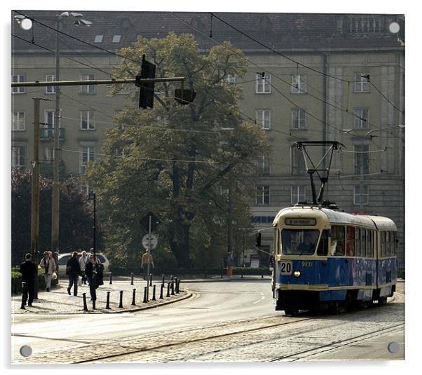 Poland Wroclaw Tram Acrylic by david harding