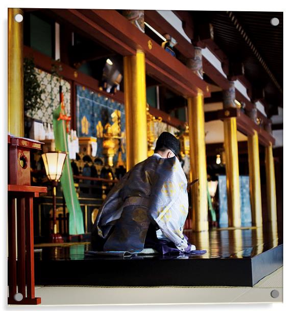 Japan Shinto priest Acrylic by david harding