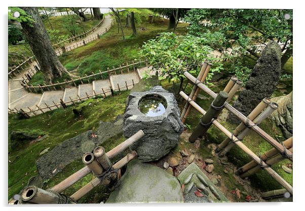  Japanese Garden Kanazawa Acrylic by david harding