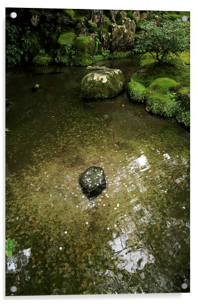  Kyoto Temple Garden Lake Acrylic by david harding