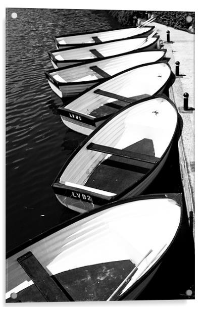 Boats on the Medway Acrylic by Robert Coffey