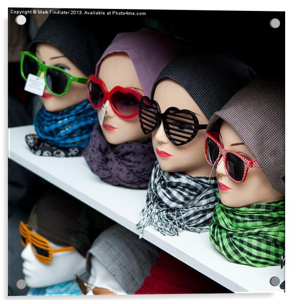 Scarfs and Sunglasses Acrylic by Mark Findlater