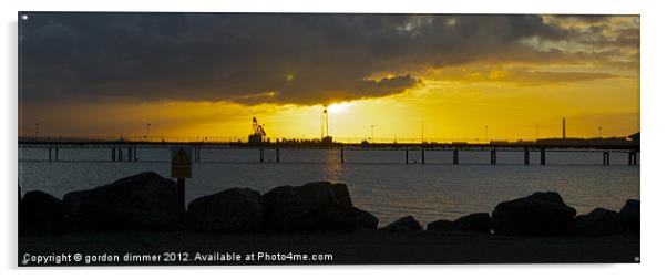 Refined Sunrise Hythe and Fawley Acrylic by Gordon Dimmer