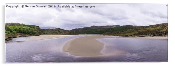 Low tide in the Afon Dwyryd Estuary near Portmerio Acrylic by Gordon Dimmer