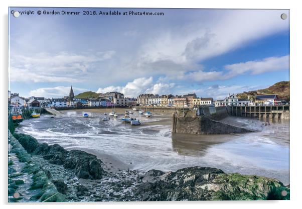 A View of Ilfracombe Harbour at Low Tide Acrylic by Gordon Dimmer