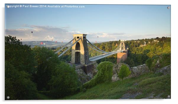  Clifton Suspension Bridge at Sunrise Acrylic by Paul Brewer
