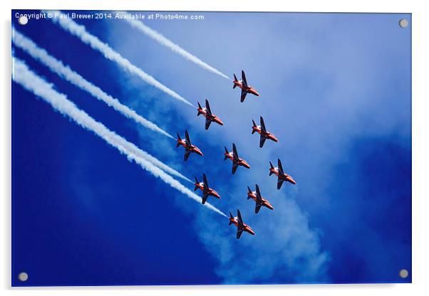 Red Arrows 6 Acrylic by Paul Brewer
