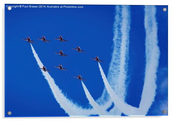 Red Arrows 8 Acrylic by Paul Brewer