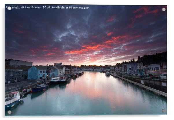 Weymouth at Sunrise Acrylic by Paul Brewer