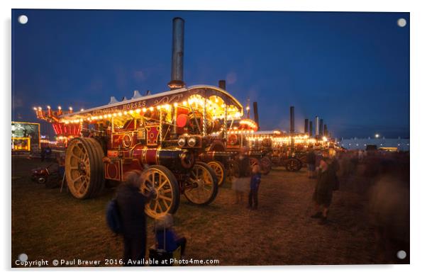 Great Dorset Steam Fair 2016 Acrylic by Paul Brewer