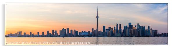 Toronto CN Tower Acrylic by Paul Brewer