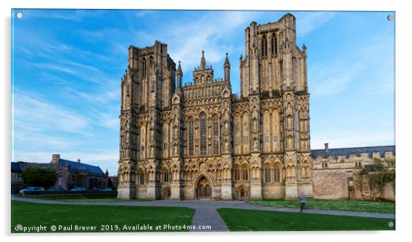 Wells Cathedral on Good Friday Acrylic by Paul Brewer