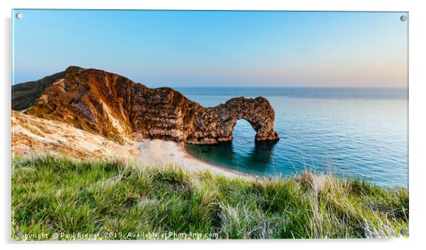 Durdle Door Dorset Acrylic by Paul Brewer