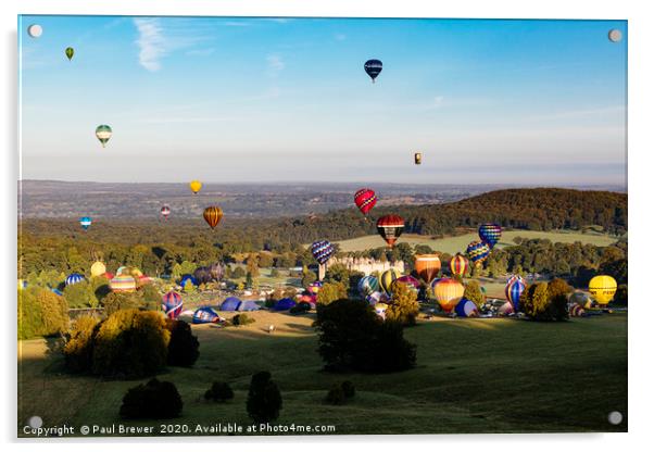 Longleat Balloon Safari Acrylic by Paul Brewer