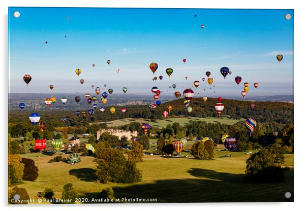 Longleat Balloon Safari Acrylic by Paul Brewer