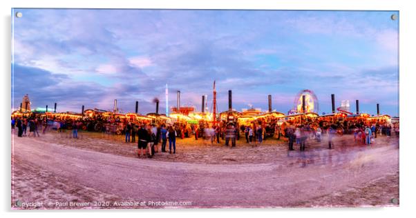 The Great Dorset Steam Fair at Sunset 2019 Acrylic by Paul Brewer