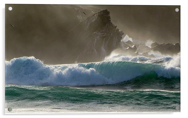 Clogher Waves Acrylic by barbara walsh