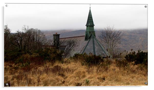 Church in the Killarney  National Park Acrylic by barbara walsh