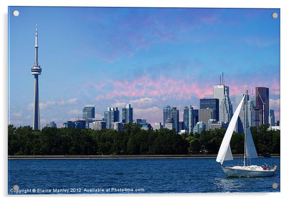 Toronto Sail By Acrylic by Elaine Manley