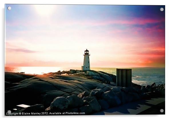 The Lighthouse Acrylic by Elaine Manley