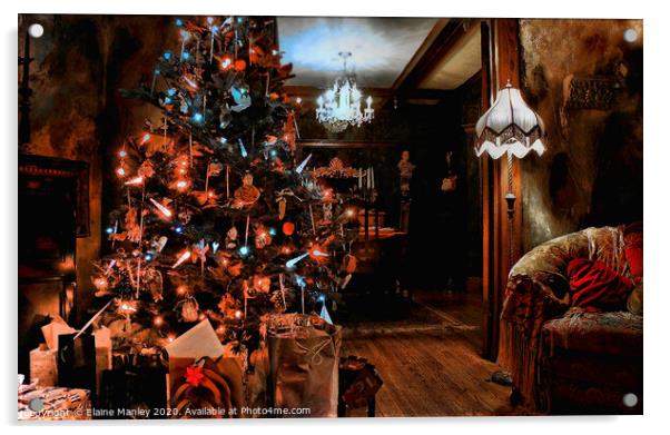 Christmas Tree misc  Acrylic by Elaine Manley