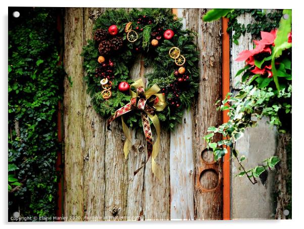 Come In Wreath on Door    misc  Acrylic by Elaine Manley