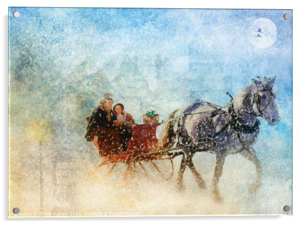 Dashing Through the Snow Acrylic by Elaine Manley