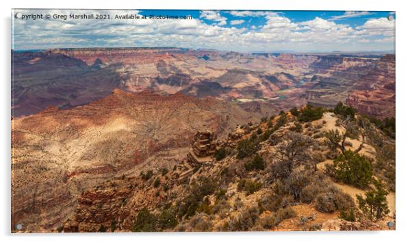 Grand Canyon Panorama in Nevada Acrylic by Greg Marshall