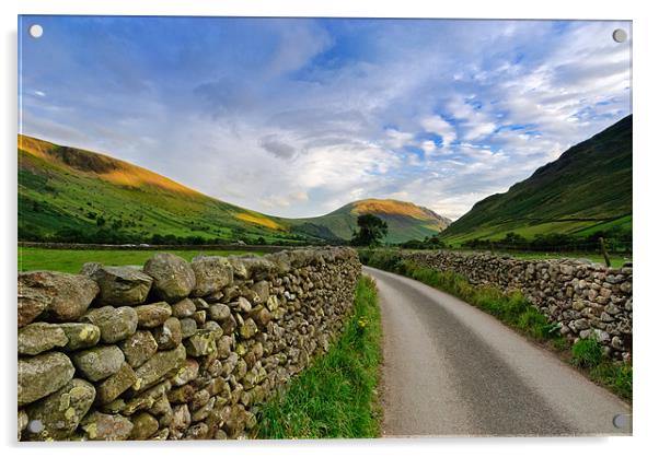 Illgill Head from Wasdale Acrylic by Greg Marshall