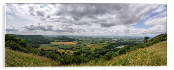 Sutton Bank Panorama Yorkshire  Acrylic by Greg Marshall
