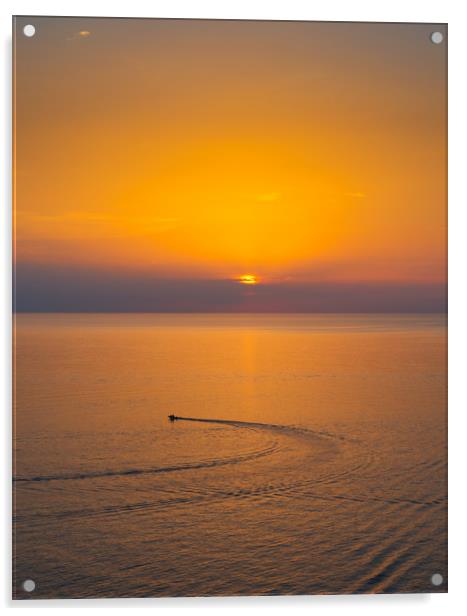into the Mallorca Sunset  Acrylic by Greg Marshall