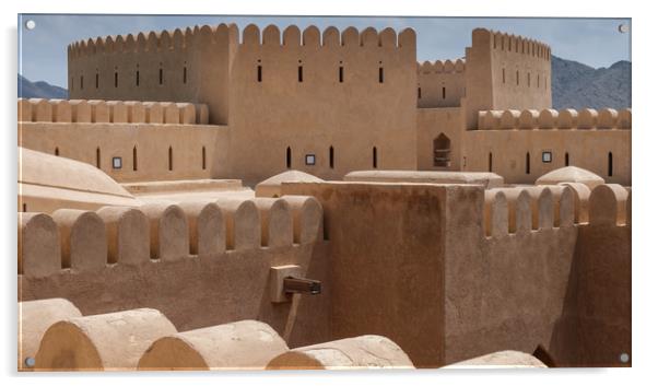 Al Hazm Fort Rustaq Oman Acrylic by Greg Marshall
