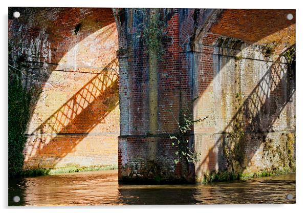 The railway bridge Acrylic by Cathy Pyle