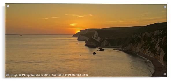 Coastal Sundown Acrylic by Phil Wareham