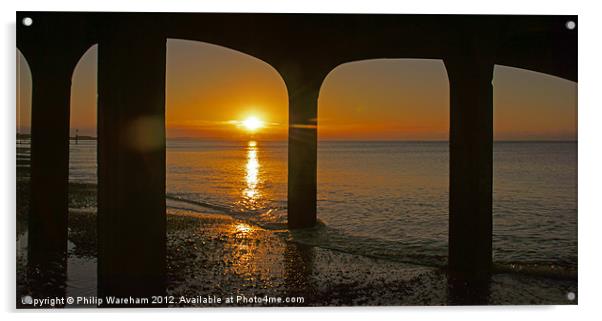 Arches and Sunrise Acrylic by Phil Wareham