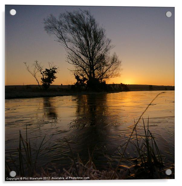 On Frozen Pond Acrylic by Phil Wareham